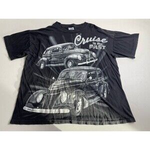 VTG Cruise To The Past Classic Car Graphic T Double Sided XL